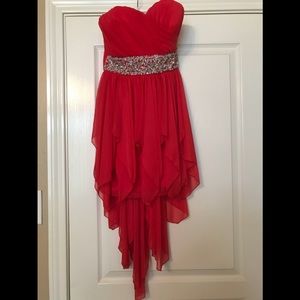 Red Strapless Dress
